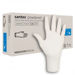 Santex Powdered Mercator Jednorázové latexové rukavice pudrované