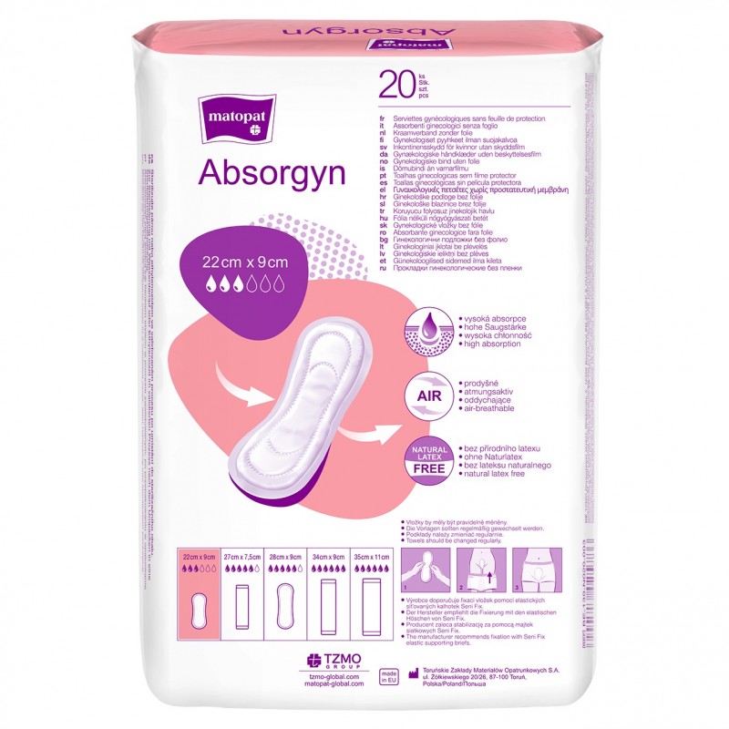 Matopat Absorgyn Gynekologické vložky nesterilní 20 ks